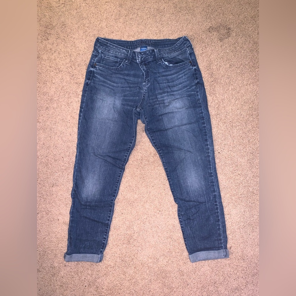 Arizona Jean Company Women's Dark Blue Boyfriend Jeans